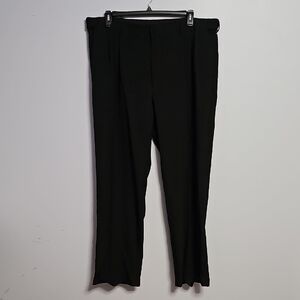 Men's Van Heusen Black Trousers Classic Formal‎ Wear With Elastic In Waist